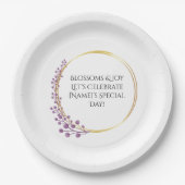 ゴールデン開花フローラバースデーパーティー ペーパープレート (正面)