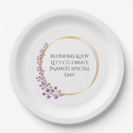 ゴールデン開花フローラバースデーパーティー ペーパープレート