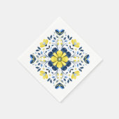 ゴールデン開花調和 スタンダードカクテルナプキン (角)