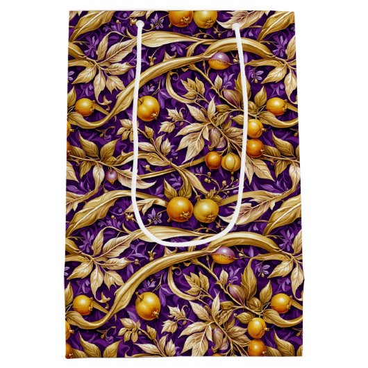 ゴールデン離れとザクロ紫 ミディアムペーパーバッグ (裏面)