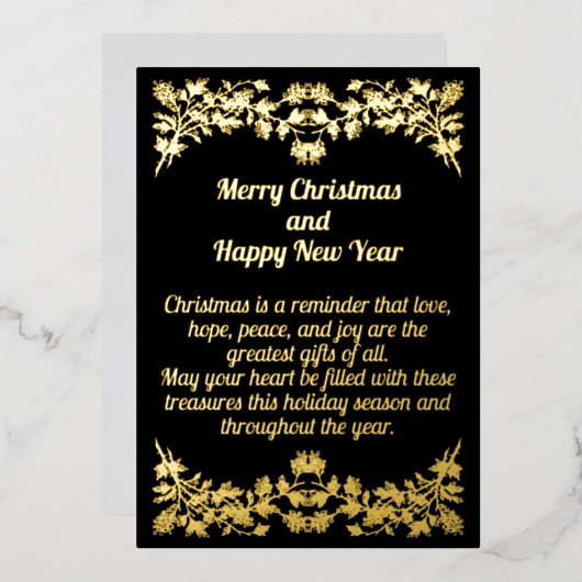 ゴールデン離れクリスマスフォイルカード 箔シーズンカード (正面/裏面)