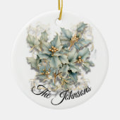 ゴールデン離れホリー – カスタム セラミックオーナメント (正面)
