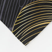 ゴールデン離れモンステラのフローラ、ロマンチックなシームレス。 フリースブランケット (角)