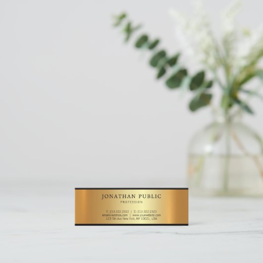 ゴールデン魅力的デザイングモダンラマラープレーン スキニー名刺 (スタンド正面)