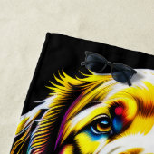 ゴールデン鮮やかレトリバードッグスケッチ ビーチタオル (インサイチュ)