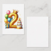 ゴールデン2歳の誕生日 エンクロージャーカード (正面/裏面)