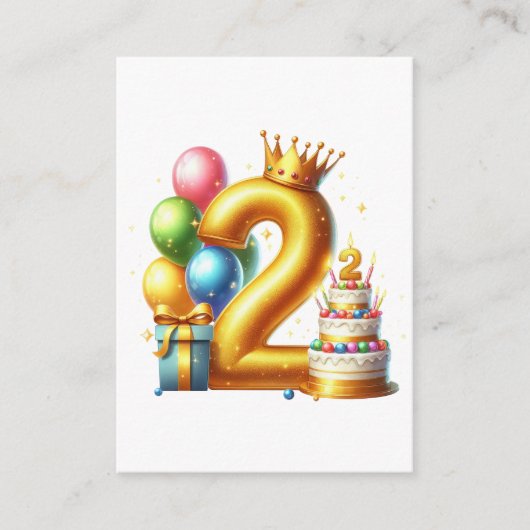 ゴールデン2歳の誕生日 エンクロージャーカード (正面)