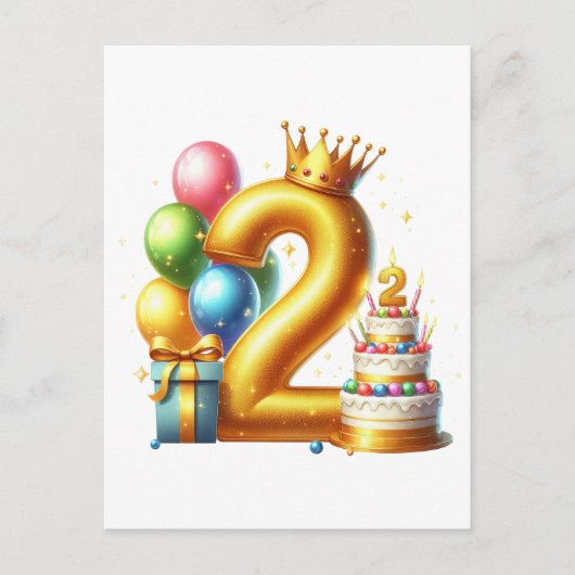 ゴールデン2歳の誕生日 シーズンポストカード (正面)