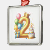 ゴールデン2歳の誕生日 メタルオーナメント (左)
