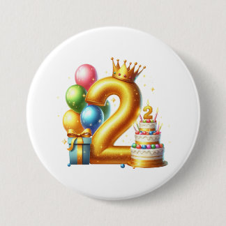 ゴールデン2歳の誕生日 缶バッジ