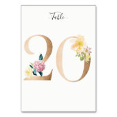 ゴールデン20フローラテーブル番号カード テーブルナンバー (裏面)