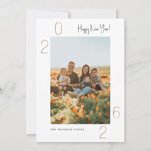 ゴールデン2023年新年の写真カード シーズンカード (正面)