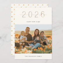 ゴールデン2024年新年の写真カード