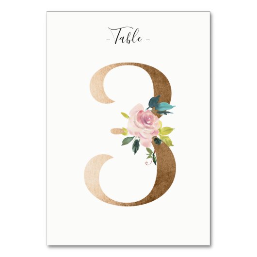 ゴールデン3フローラテーブル番号カード テーブルナンバー (裏面)