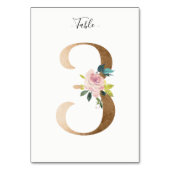 ゴールデン3フローラテーブル番号カード テーブルナンバー (正面)