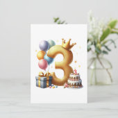 ゴールデン3歳の誕生日 招待状 (スタンド正面)
