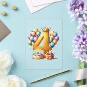 ゴールデン4歳の誕生日 アクリル招待状 (インサイチュ (ウェディング))