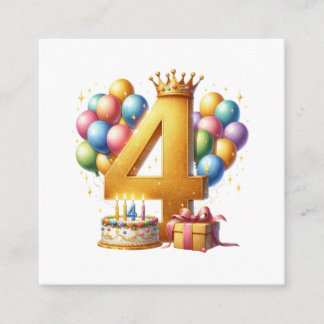 ゴールデン4歳の誕生日 エンクロージャーカード