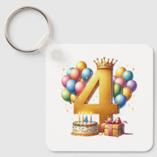 ゴールデン4歳の誕生日 キーホルダー