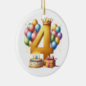 ゴールデン4歳の誕生日 セラミックオーナメント (右)