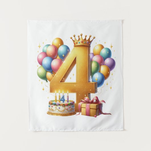 ゴールデン4歳の誕生日 タペストリー (正面)