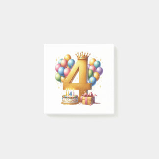 ゴールデン4歳の誕生日 ポストイット