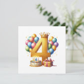ゴールデン4歳の誕生日 招待状 (スタンド正面)