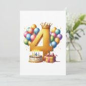 ゴールデン4歳の誕生日 案内状 (スタンド正面)
