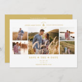 ゴールデン5カスタムフォトミニマリスト結婚コラージュ (正面/裏面)