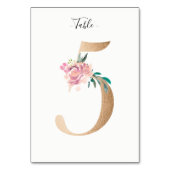 ゴールデン5フローラテーブル番号カード テーブルナンバー (裏面)