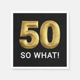 ゴールデン50だって気にしないおもしろい誕生日パーティー スタンダードカクテルナプキン