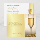 ゴールデン50バースデーパーティ招待状 招待状 (正面/裏面)