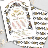ゴールデン50周年ウェディングアニバーサリーカードシャワー 招待状