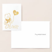 ゴールデン50周年結婚夫テディベア 箔カード (ディスプレー)