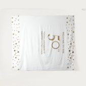 ゴールデン50周年結婚式 フォトバックドロップ タペストリー (正面(横))