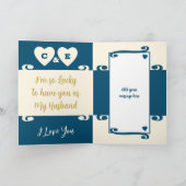 ゴールデン50周年記念ハッピー年数ブルークリーム カード (内部)