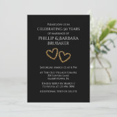 ゴールデン50周年記念結婚式パーティーのモダンフォト 招待状 (スタンド正面)
