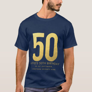 ゴールデン50結婚周年記念パーソナライズされたパーティー Tシャツ