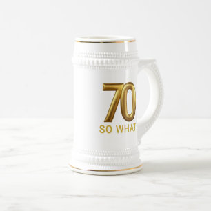 ゴールデン70 So What 面白い誕生日パーティー ビールジョッキ