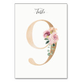 ゴールデン9フローラテーブル番号カード テーブルナンバー (裏面)