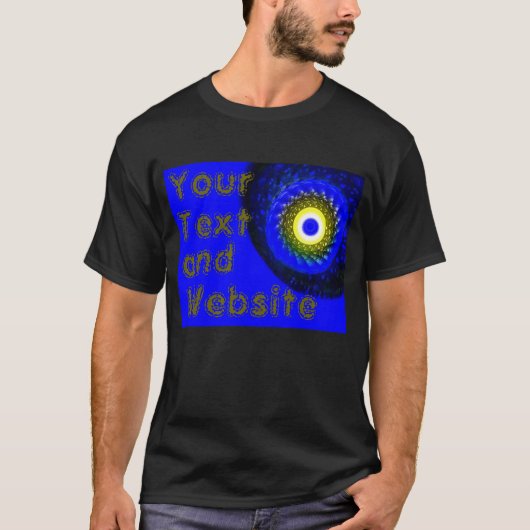 ゴールデン・アイとテキストMansダークシャツ Tシャツ (正面)