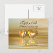 ゴールデン・アニバーサリー・ハート ポストカード (正面/裏面)