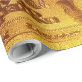 ゴールデン・アメリカ20ドル紙幣反射 ラッピングペーパー (ロールコーナー)