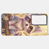 ゴールデン・アライグマ Phone Case – かわいい森の雰囲気 Samsung Galaxyケース (裏面横)