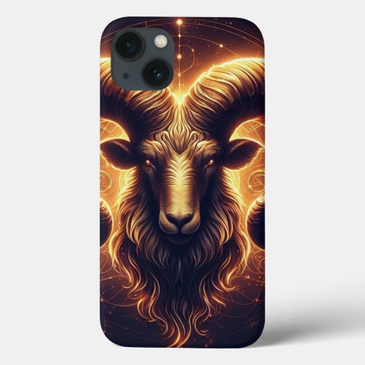 ゴールデン・アリーズ・ゾディアック・シンボル Case-Mate iPhoneケース (裏面)