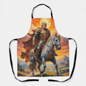 ゴールデン・アーマーの英雄的なトランプ・ウォリアー エプロン (正面)