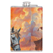 ゴールデン・アーマーの英雄的なトランプ・ウォリアー フラスク (裏面)