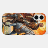 ゴールデン・アーマーの英雄的なトランプ・ウォリアー Case-Mate iPhoneケース (裏面 (横))