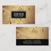 ゴールデン | インテリア、繊維デザイン 名刺 (正面/裏面)