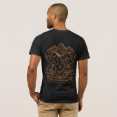 ゴールデン・ウィロー牧場Tシャツ - ブラック Tシャツ (裏面フル)